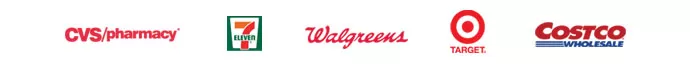 CVS SevenEleven Walgreens Target Costco